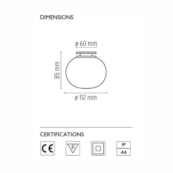 Настенно-потолочный светильник Flos Mini Glo-Ball C/W F4194009