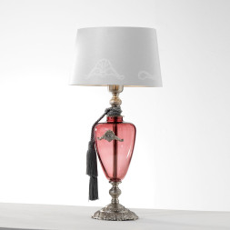 Настольная лампа Euroluce Altea LP1 silver Antique rose