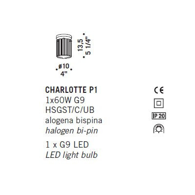 Потолочный светильник De Majo CHARLOTTE P1 0CHAR0P10