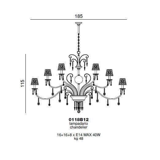 Люстра Beby Ultraviolet 0118B12 Chrome 184 SW Blu Violet