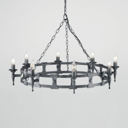 Люстра Elstead Lighting Saxon SAX8 BLK/SIL