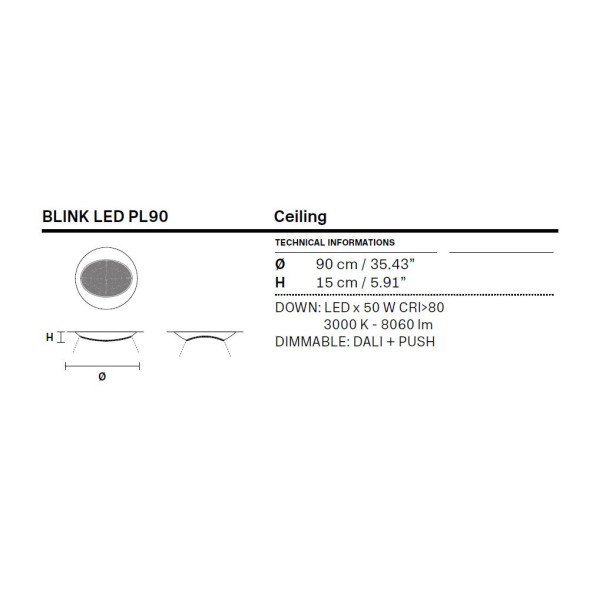 Потолочный светильник Masiero Eclettica Blink LED PL8 90 F01 Cut crystal