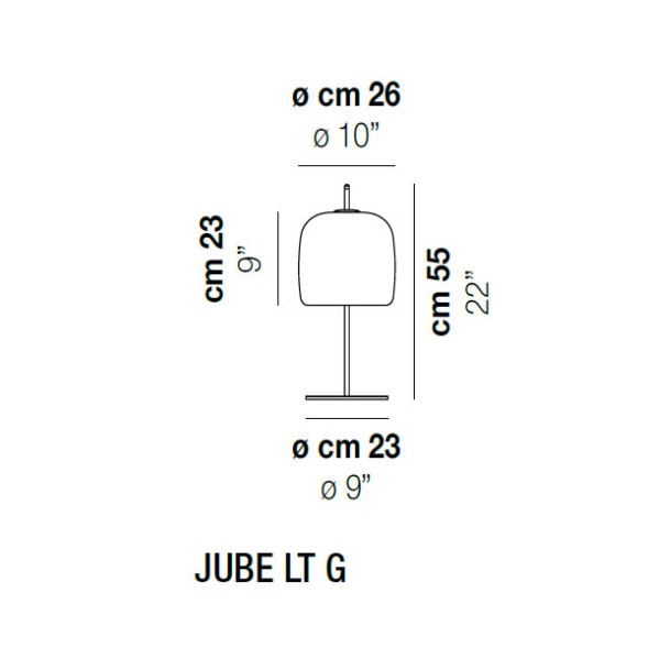 Настольная лампа Vistosi Jube JUBE LT G TB OS