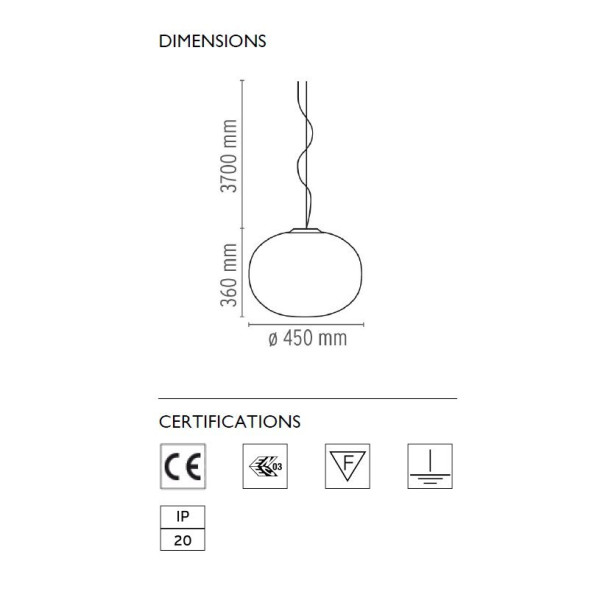 Подвесной светильник Flos Glo-Ball S2 ECO F3011061