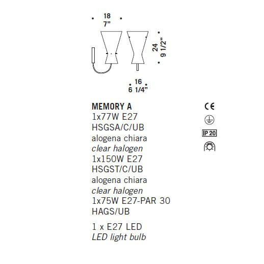 Бра De Majo MEMORY A 0MEMO0A13