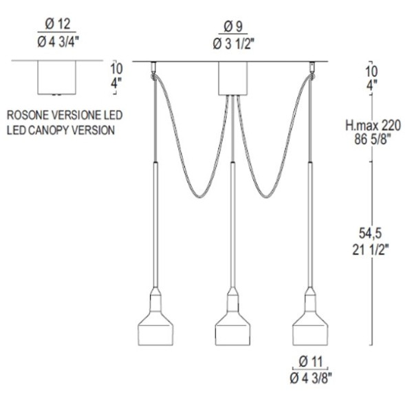 Подвесной светильник Leucos BEAMER 11 S3 0003590