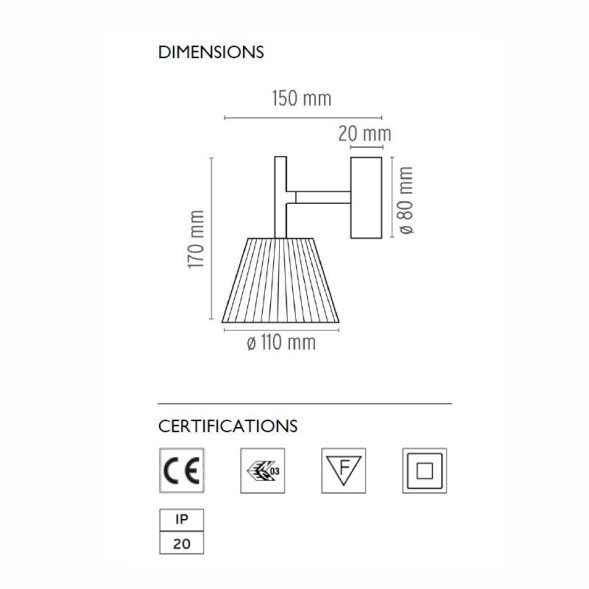 Бра Flos Romeo Babe Soft W F6260007A