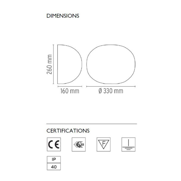 Настенный светильник Flos Glo-Ball W F3022000