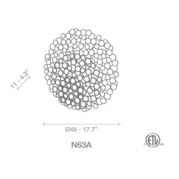 Настенный светильник Terzani Tresor N63A H6 C8