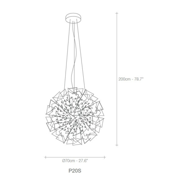 Подвесной светильник Terzani Core P20S E7 A9
