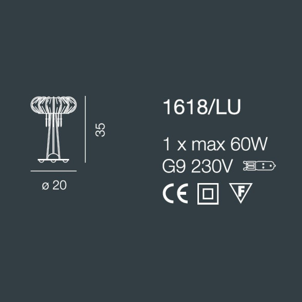 Настольная лампа Bellart Full Moon 1618/LU 05/P06