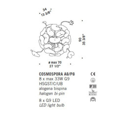 Потолочный светильник De Majo COSMOSPORA A8/P8 0COSM0A