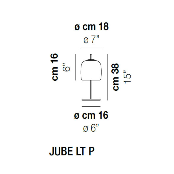 Настольная лампа Vistosi Jube JUBE LT P CR OS