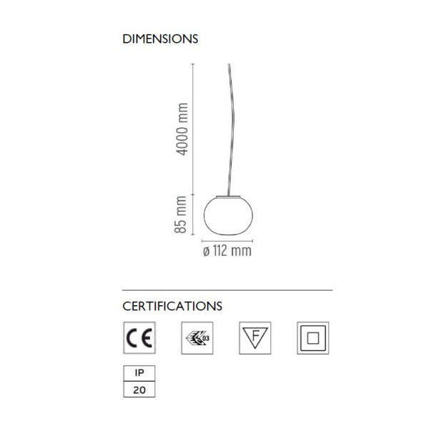 Подвесной светильник Flos Mini Glo-Ball S F4195009