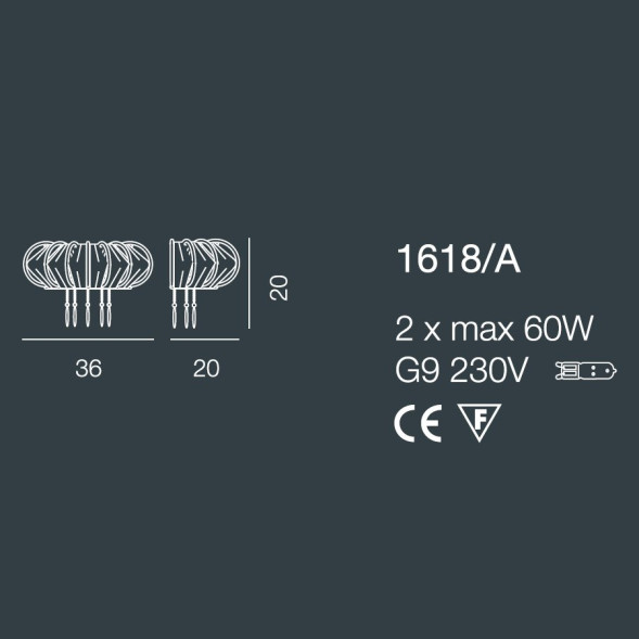 Настенный светильник Bellart Full Moon 1618/A 05/P06