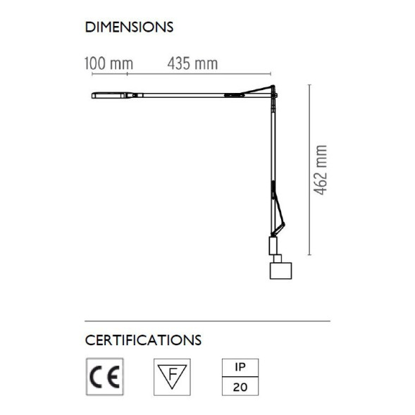 Настенный светильник Flos Kelvin LED Wall support Anthracite F3302033