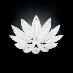 Потолочный светильник IDL Paradise 430/65PF Chrome White Murano Glass