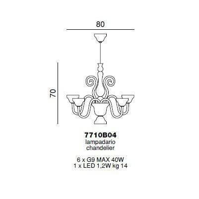 Люстра Beby Group Vanite 7710B04 Light gold Silver Cortina