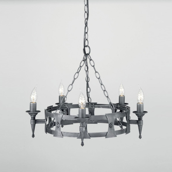 Люстра Elstead Lighting Saxon SAX5 BLK/SIL