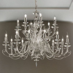Люстра Euroluce Alicante L12+6 silver Clear