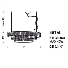Подвесной светильник IDL Capitonne 487/6 white