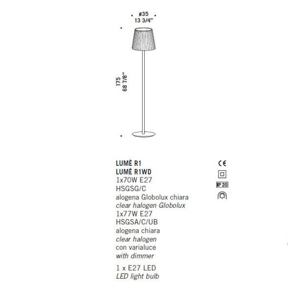 Торшер De Majo LUME R1 0LUME0R10