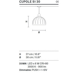 Подвесной светильник Masiero Cupole S1 30 V91