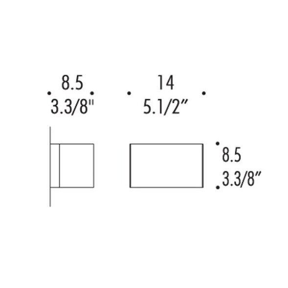 Настенный светильник Leucos Block P14 0003813