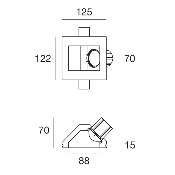 Встраиваемый светильник Linea Light Gypsum 8869