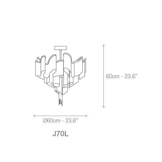 Потолочный светильник Terzani Stream J70L E7 C8
