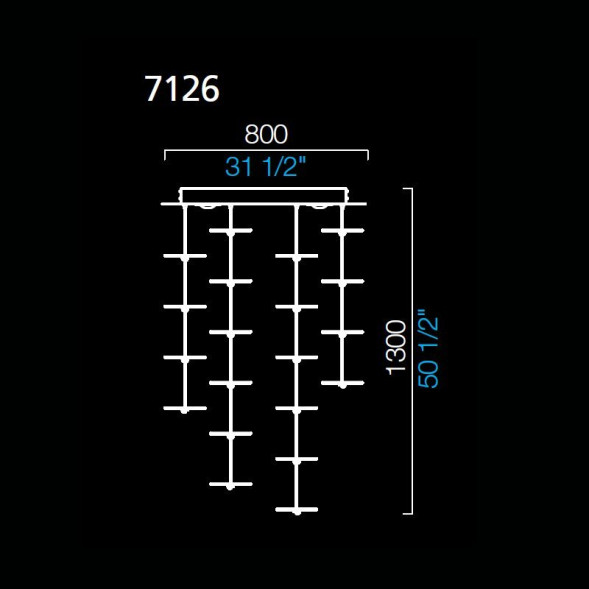 Каскад Barovier&amp;Toso Exagon 7126/OO