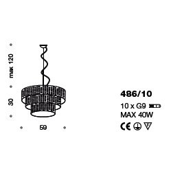 Подвесной светильник IDL Capitonne 486/10 gold
