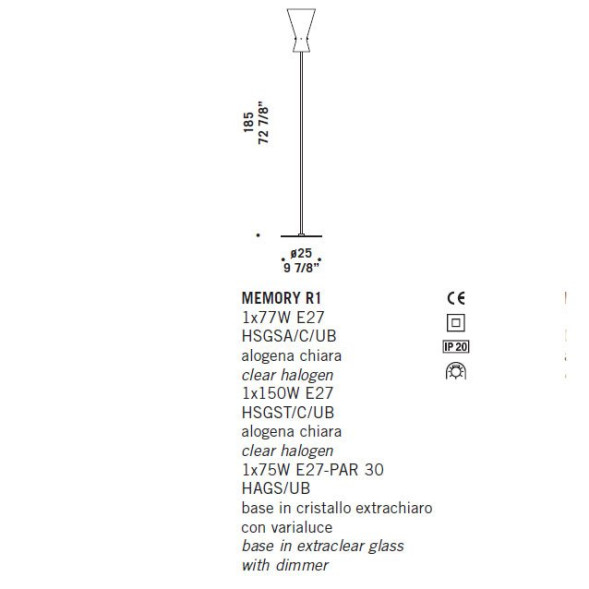 Торшер De Majo MEMORY R1 0MEMO0R11