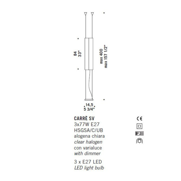 Напольный светильник De Majo CARRE SV 0CARR0S00