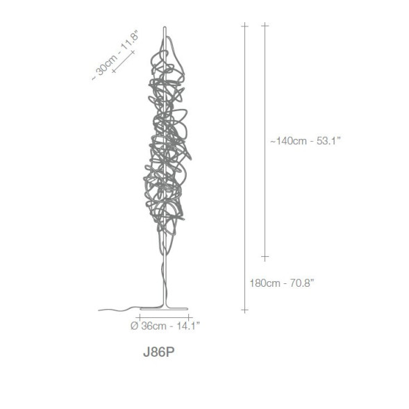 Напольный светильник Terzani Doodle J86P M4 C8