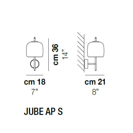 Бра Vistosi Jube AP S TB OS