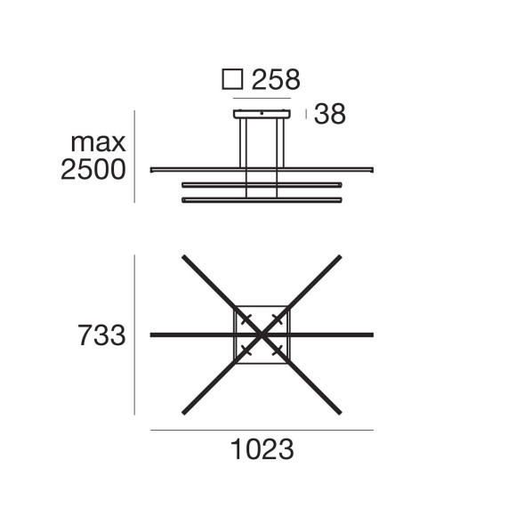 Подвесной светильник Linea Light Straight 8202