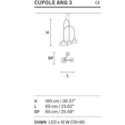 Подвесной светильник Masiero Cupole ANG 3 V33