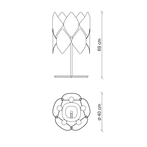 Настольная лампа Baga Holly H08G4