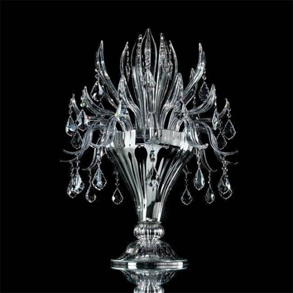 Настольная лампа Beby Garden Party 7810L02 Chrome Silver Cortina Swarovski Plaque