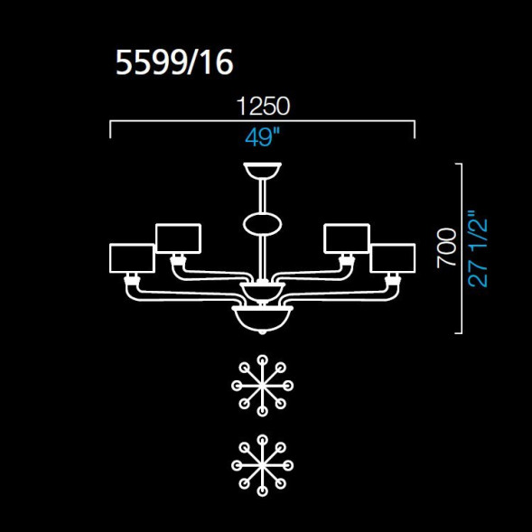 Люстра Barovier&amp;Toso Babylon 5599/16/CC/NN