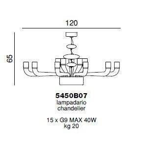Люстра Beby Group Diadema 5450B07 Chrome Emerald