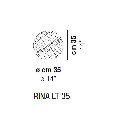 Настольная лампа Vistosi Rina LT 35 E27 BC/MU NI
