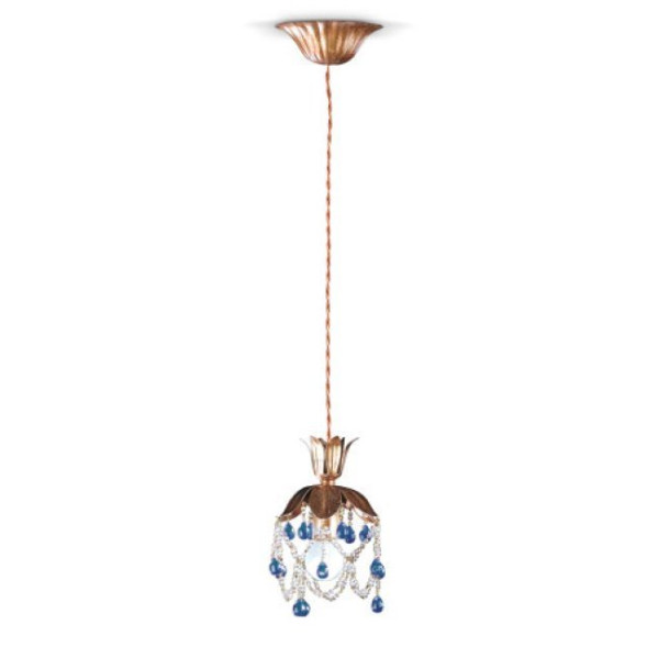 Подвесной светильник Renzo Del Ventisette &quot;Sinuosa&quot; SV 13963/1 blue DEC. 055