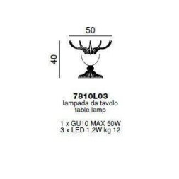 Настольная лампа Beby Garden Party 7810L03 Chrome Silver Cortina SW Silver Night
