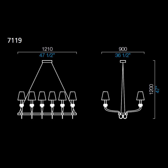 Люстра Barovier&amp;Toso Domo Rotterdam 7119/CC/NN