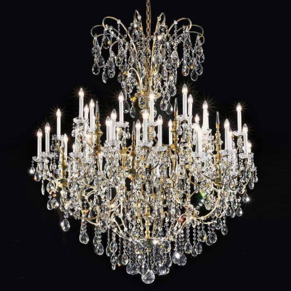 Люстра Beby Group Old style 3317/48 Green gold CUT CRYSTAL