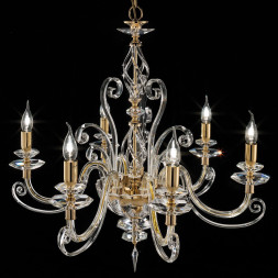 Люстра Euroluce Alicante L6 gold Clear