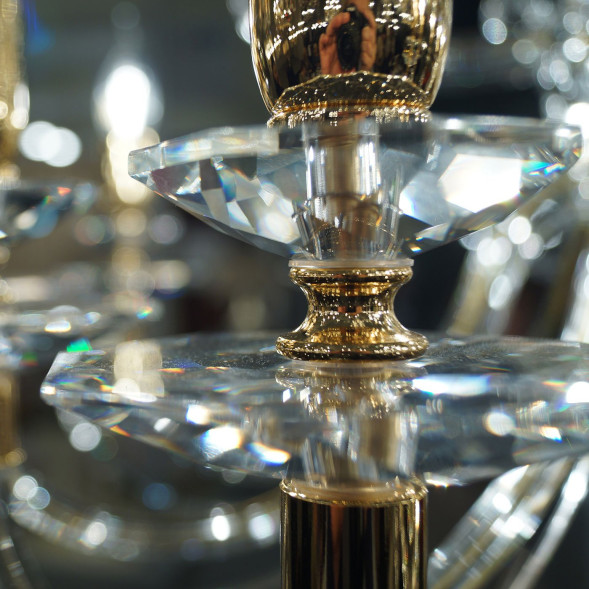 Люстра Euroluce Alicante L6 gold Clear