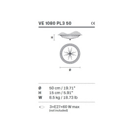 Потолочный светильник Masiero Brass & spots VE 1080 PL3 50